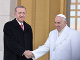 Турция и Папа Римский сошлись во мнении по всем вопросам, заявил президент Эрдоган