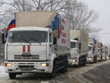 В настоящее время в Луганскую и Донецкую области Украины Россия доставила уже восемь партий гуманитарной помощи