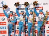 Российские биатлонисты выиграли эстафету на этапе Кубка мира Российские биатлонисты выиграли эстафету на этапе Кубка мира