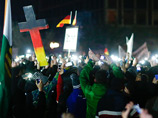 В Дрездене прошли демонстрации против исламизации Германии и против  нетерпимости к мигрантам