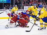 Молодые российские хоккеисты проиграли шведам из-за гола-фантома