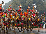 Барак Обама присутствовал в качестве почетного гостя на военном параде в Дели в честь отмечаемого 26 января национального праздника - Дня республики
