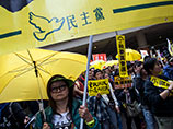 Жители Гонконга снова устроили акцию за демократические выборы, но больше не собираются разбивать палатки в центре города