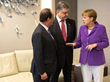 В Киеве началась встреча лидеров Германии, Украины и Франции Ангелы Меркель, Франсуа Олланда и Петра Порошенко