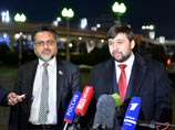 Представители Донецкой и Луганской народных республик Денис Пушилин (справа) и Владислав Дейнего Представители Донецкой и Луганской народных республик Денис Пушилин (справа) и Владислав Дейнего
