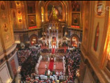"Христос воскресе!" - возгласил в главном православном соборе России патриарх Кирилл