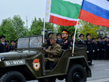 Празднование 70-летней годовщины Победы в Великой Отечественной войны В столице Чечни Грозном 9 мая началось с театрализованного действия
