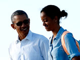Барак Обама со своей дочерью Малией
