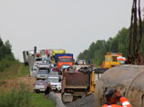 Аварийно-восстановительные работы на 447 км федеральной автодороги Тюмень - Ханты-Мансийск, 23 июля 2015 года