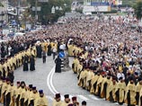 По данным УПЦ Московского патриархата, крестный ход в Киеве собрал 100 тысяч человек