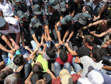 31 июля демонстранты проводили пикет недалеко от площади Республики
