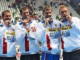 Российский квартет пловцов выиграл серебро в кролевой эстафете 4 по 100 м на ЧМ в Казани Российский квартет пловцов выиграл серебро в кролевой эстафете 4 по 100 м на ЧМ в Казани