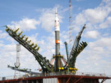 Ракета с космическим кораблем "Союз ТМА-18М" установлена на старте, 31 августа 2015 года