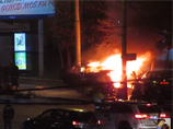 На Кутузовском проспекте столкнулись семь автомобилей, четыре из них сгорели, два человека погибли (ВИДЕО)