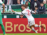В матче девятого тура немецкой Бундеслиги мюнхенская "Бавария" в гостях выиграла со счетом 1:0 у бременского "Вердера"