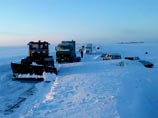 Расчистка снежного затора на трассе Оренбург - Орск Расчистка снежного затора на трассе Оренбург - Орск