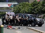 В сообщениях со ссылками на свидетельства очевидцев говорится, в частности, о подрыве поста полиции на одной из центральных улиц города В сообщениях со ссылками на свидетельства очевидцев говорится, в частности, о подрыве поста полиции на одной из центральных улиц города