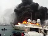 В турецком порту сгорела яхта российского миллионера. ВИДЕО
