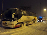 В ночь на среду, 27 января, в Ставропольском крае на автодороге Ипатово-Тахта-Преградное застрял рейсовый автобус, следовавший из Сочи в Астрахань