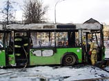 В Пскове дотла сгорел пассажирский автобус
