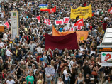 Демонстрации в Берлине парализовали центр города