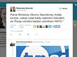Сикорский назвал Мацеревича "уродом" в своем Twitter. Он также обвинил министра в клевете