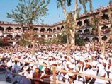 Учащиеся медресе Хакканийя - крупнейшего мусульманского духовного училища в Пакистане