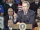 Курьезом закончилось первое выступление Джорджа Буша на Западном побережье США