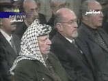 Ясир Арафат на рождественском богослужении в Вифлееме в прошлом году