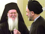 Позже Патриарх Варфоломей I встретился с президентом Ирана Мохаммадом Хатами