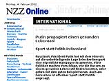 Neue Zuericher Zeitung: в России политику заменит спорт 