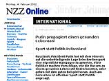 Neue Zuericher Zeitung: в России политику заменит спорт Neue Zuericher Zeitung: в России политику заменит спорт