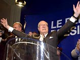 Дидер крайне правого Национального фронта Жан-Мари Ле Пен вышел во второй тур президентских выборов