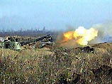 Российская артиллерия в ответ обстреляла предполагаемые позиции чеченских формирований на юге Чечни ...