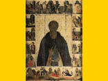Икона преподобного Димитрия Прилуцкого в житии. Дионисий (?), около 1503 года