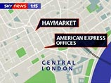 Вооруженный преступник захватил заложников в офисе компании American Express, который находится рядом с Трафальгарской площадью Лондона