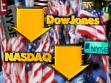 Открытие торгов на Нью-Йоркской фондовой бирже в четверг вновь отмечено падением всех основных фондовых индексов