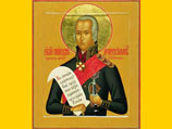 Икона с образом святого праведного воина Федора Ушакова
