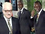 Встреча Тарика Азиза и Кофи Аннана продолжалась около получаса
