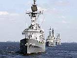 Вооруженный крылатыми ракетами флагман Тихоокеанского флота крейсер "Варяг" водоизмещением 11 тыс. тонн стал самым крупным участником