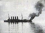 Речь идет о корабле "Дмитрий Донской", который был потоплен в Восточно-Китайском море во время русско-японской войны