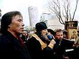 Члены Союза православных граждан на митинге