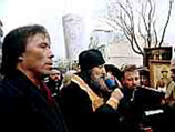 Члены Союза православных граждан на митинге Члены Союза православных граждан на митинге