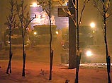 В Москве всю ночь шел сильный снегопад