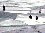 МЧС России провело операцию по спасению рыбаков, которых на оторвавшейся льдине уносит в Ладожское озеро