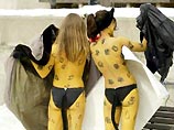 В Канаде в 25-градусный мороз две девушки вышли голыми на каток в знак протеста