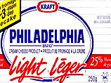 Среди так называемых продуктов "с низким содержанием жира" - сливочный сыр Philadelphia Light, в котором на деле оказалось 16% жира