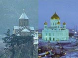Паломники из Грузии совершают пешее паломничество по православным храмам России 
