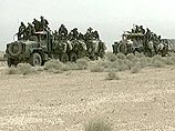 Термин 'красная линия' ввел Пентагон. За этой условной чертой начинаются укрепленные позиции Республиканской гвардии, защищающей иракскую столицу