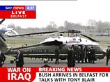 Джордж Буш прибыл в Белфаст для встречи с Тони Блэром